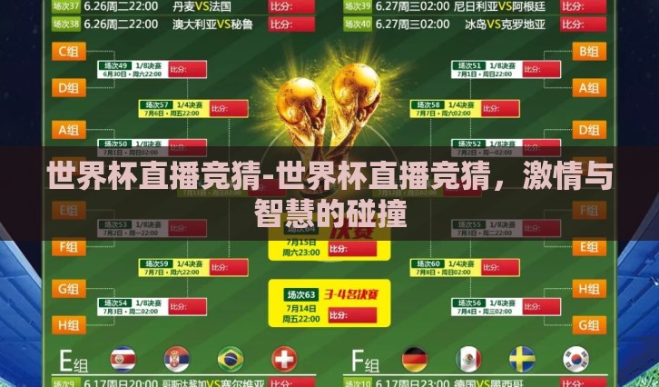 世界杯直播竞猜-世界杯直播竞猜，激情与智慧的碰撞