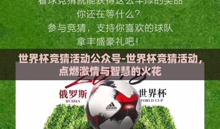 世界杯竞猜活动公众号-世界杯竞猜活动，点燃激情与智慧的火花