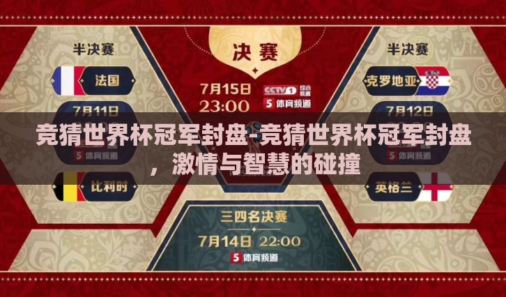 竞猜世界杯冠军封盘-竞猜世界杯冠军封盘，激情与智慧的碰撞