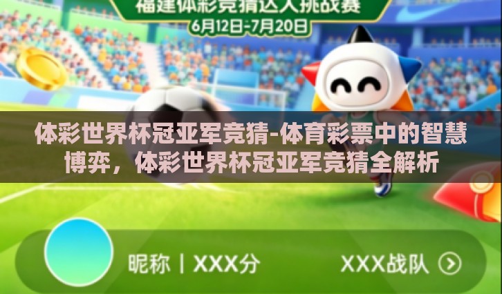 体彩世界杯冠亚军竞猜-体育彩票中的智慧博弈，体彩世界杯冠亚军竞猜全解析
